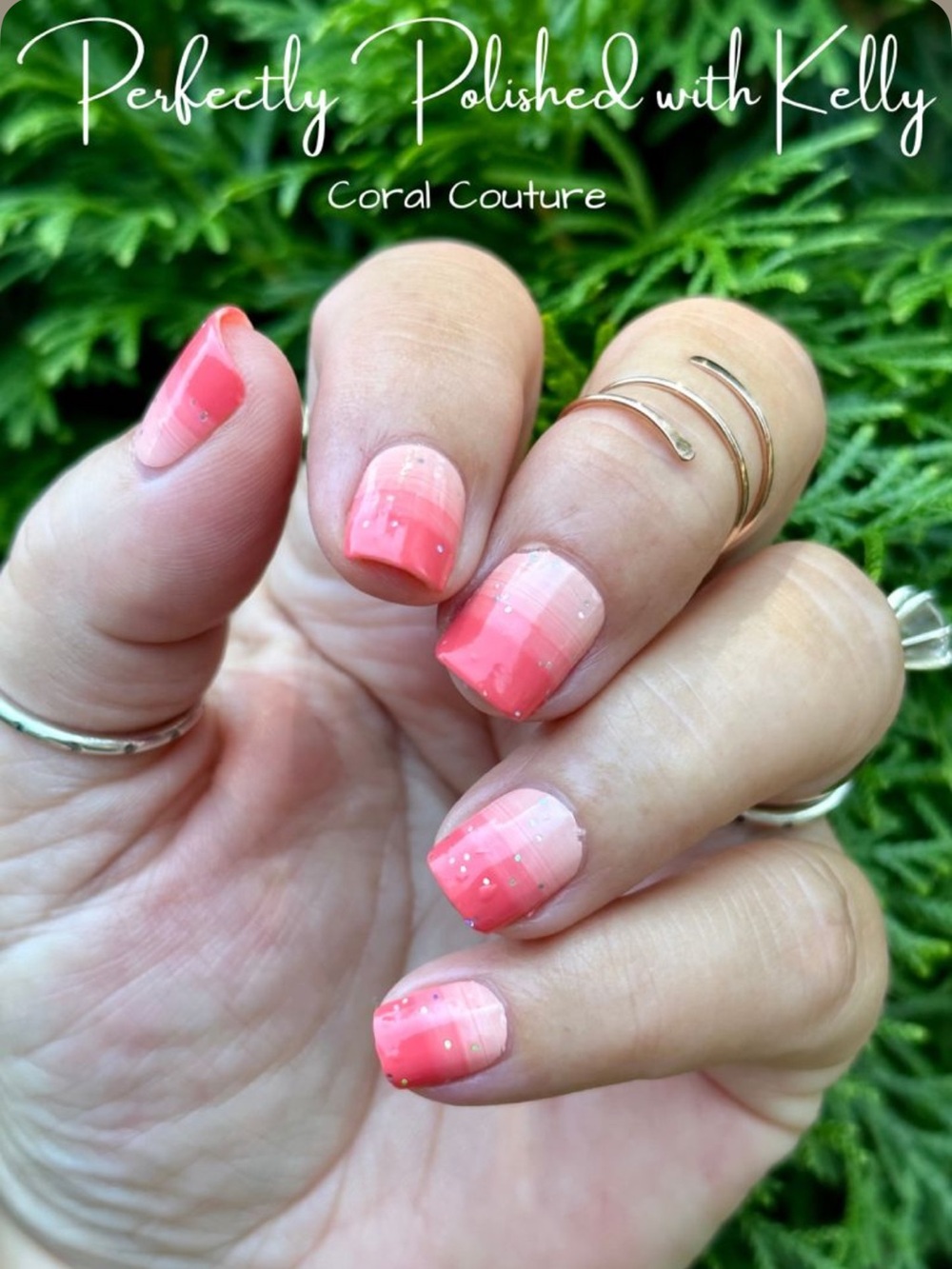 *Retired* Color Street: Coral Couture | Orange Ombré Summer Vacation Glitter - Picture 6 of 11